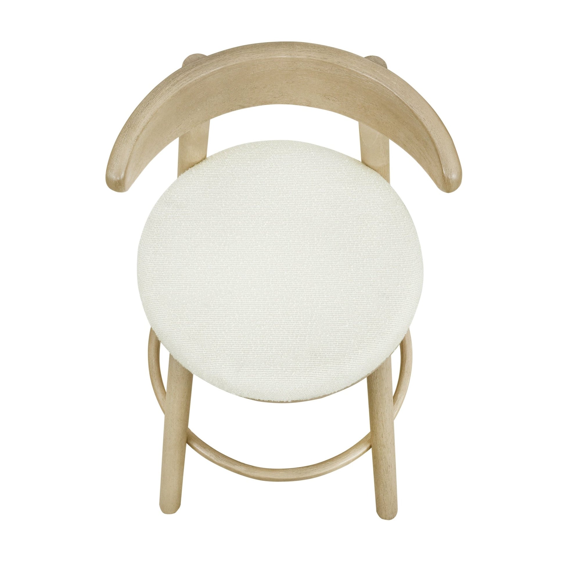 Round Cushion Bar stools (Natural Ash+Beige) - 1st Choice Furniture Direct