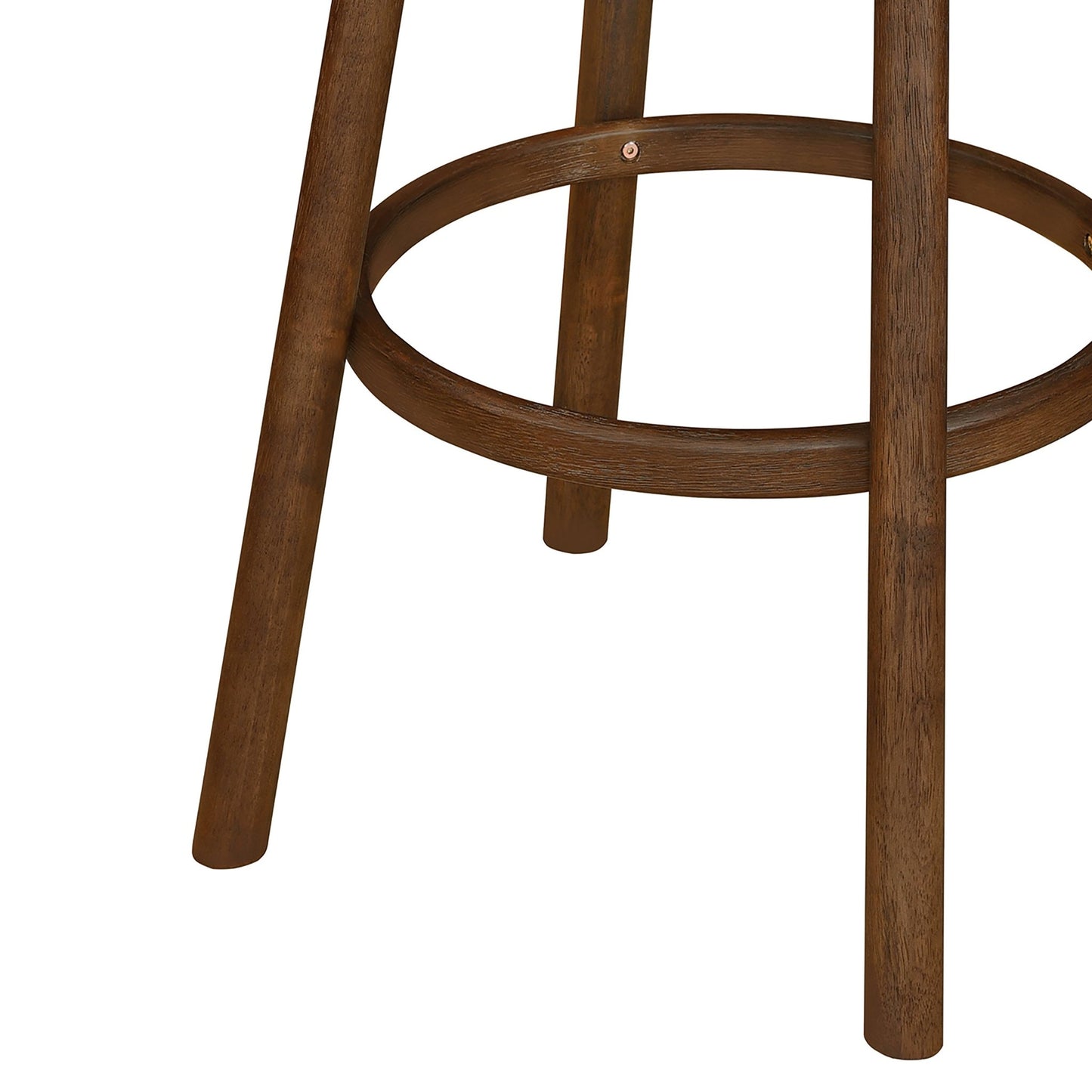 Round Cushion Bar stools (Walnut+Beige) - 1st Choice Furniture Direct