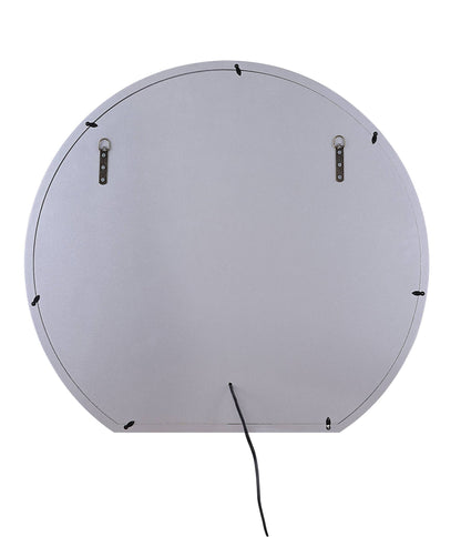 Round Silver LED Wall Mirror with Beveled Frame - 1st Choice Furniture Direct