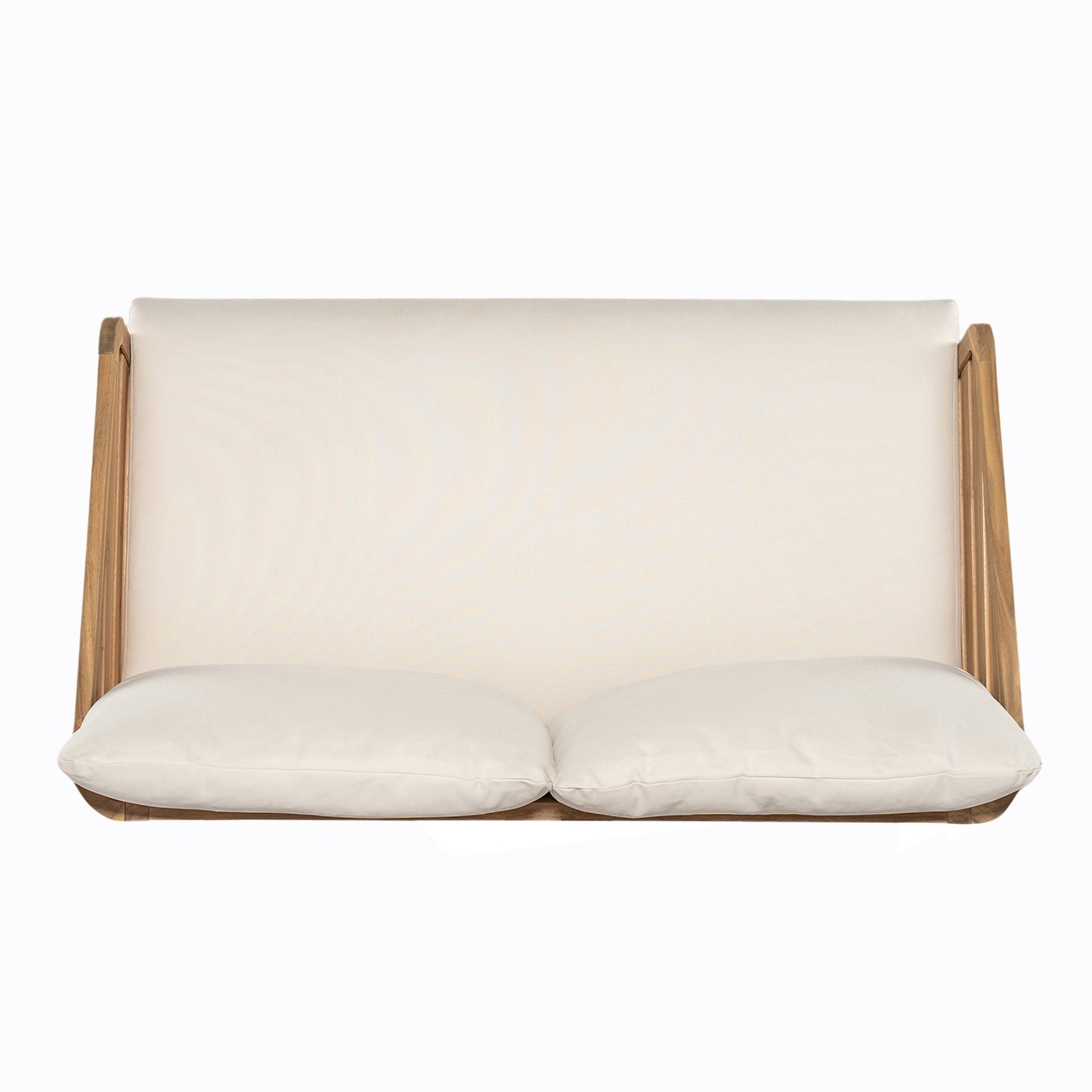 Royal Acacia Wood Loveseat and Coffee Table Set, Beige - 1st Choice Furniture Direct
