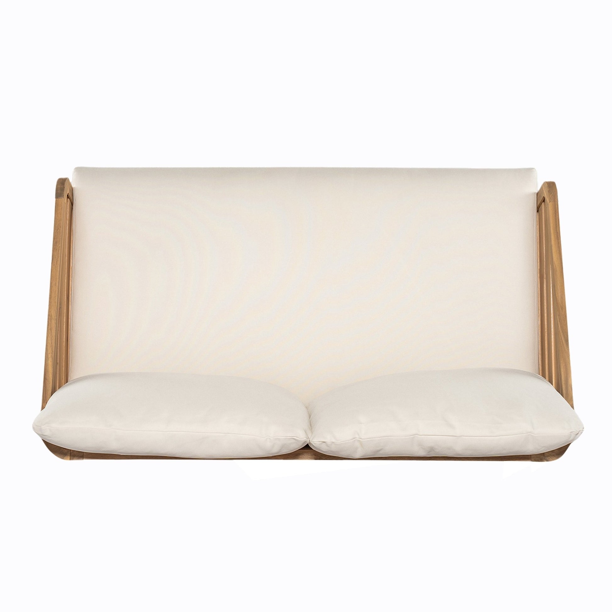 Royal Acacia Wood Loveseat and Coffee Table Set, Beige - 1st Choice Furniture Direct