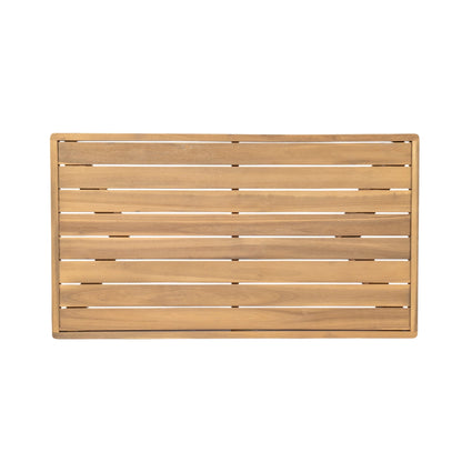 Royal Acacia Wood Loveseat and Coffee Table Set, Beige - 1st Choice Furniture Direct