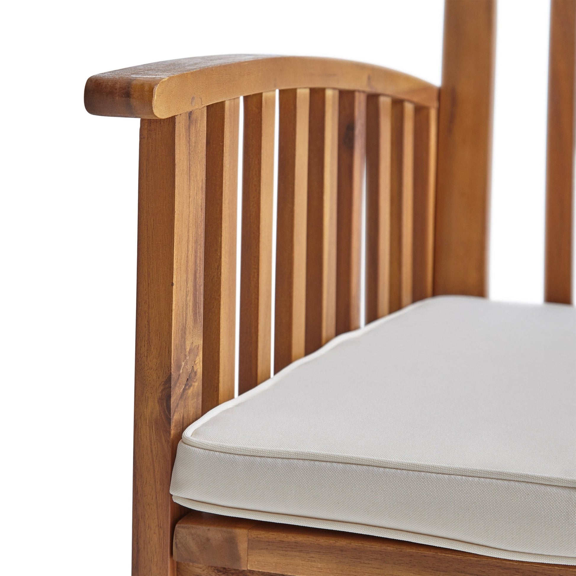 Rustic Acacia Wood Outdoor Dining Chairs Set of 2 with Cushions | Patio Seating - 1st Choice Furniture Direct