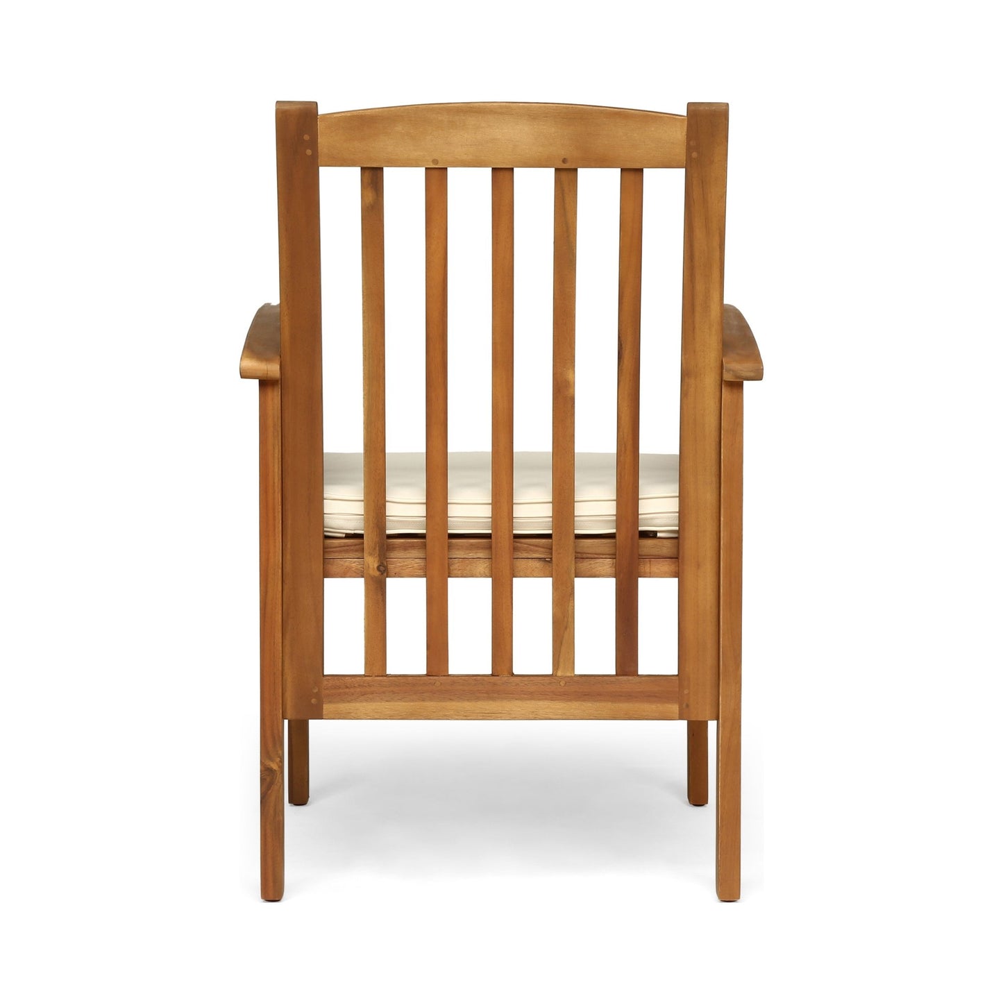 Rustic Acacia Wood Outdoor Dining Chairs Set of 2 with Cushions | Patio Seating - 1st Choice Furniture Direct