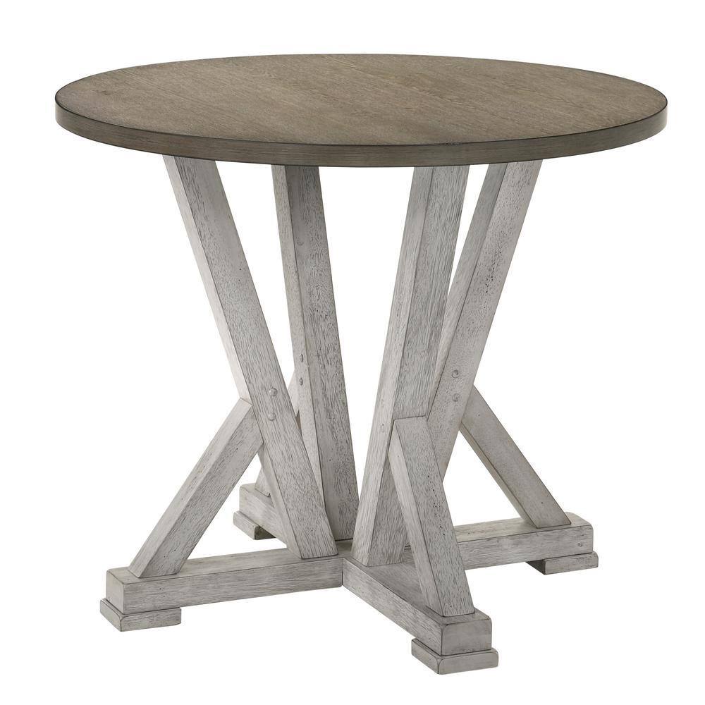 Rustic Farmhouse Counter Height Round Dining Table - 1st Choice Furniture Direct