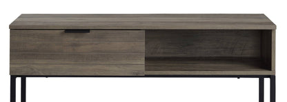 Rustic Oak Industrial Writing Desk with Storage Cabinet - 1st Choice Furniture Direct