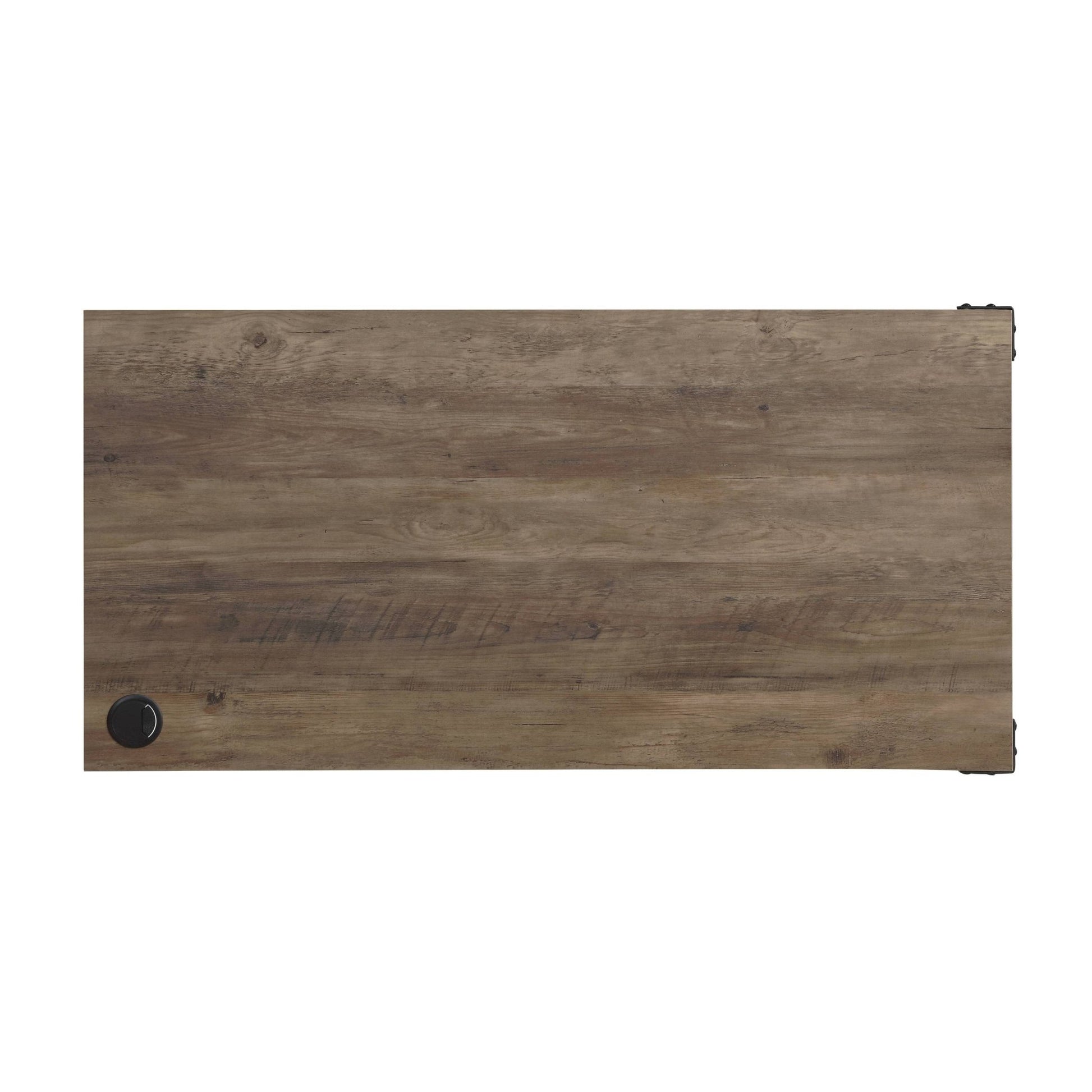 Rustic Oak L-Shaped Writing Desk with Barn Door - 1st Choice Furniture Direct