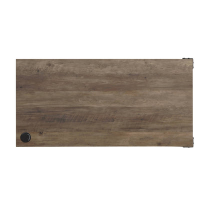Rustic Oak L-Shaped Writing Desk with Barn Door - 1st Choice Furniture Direct