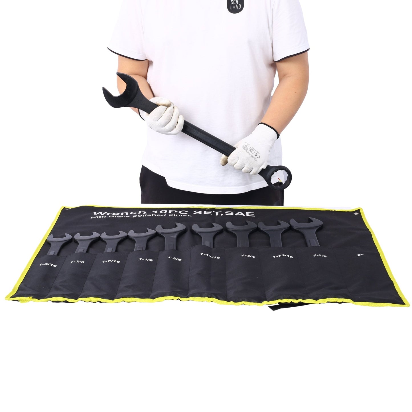 SAE Jumbo Combination Wrench Set Extra Large,10 PC SAE Black - Oxide Jumbo Combo Wrench Set 1 - 5/16' - 2' with pouch - 1st Choice Furniture Direct