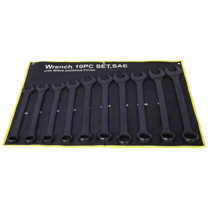 SAE Jumbo Combination Wrench Set Extra Large,10 PC SAE Black - Oxide Jumbo Combo Wrench Set 1 - 5/16' - 2' with pouch - 1st Choice Furniture Direct