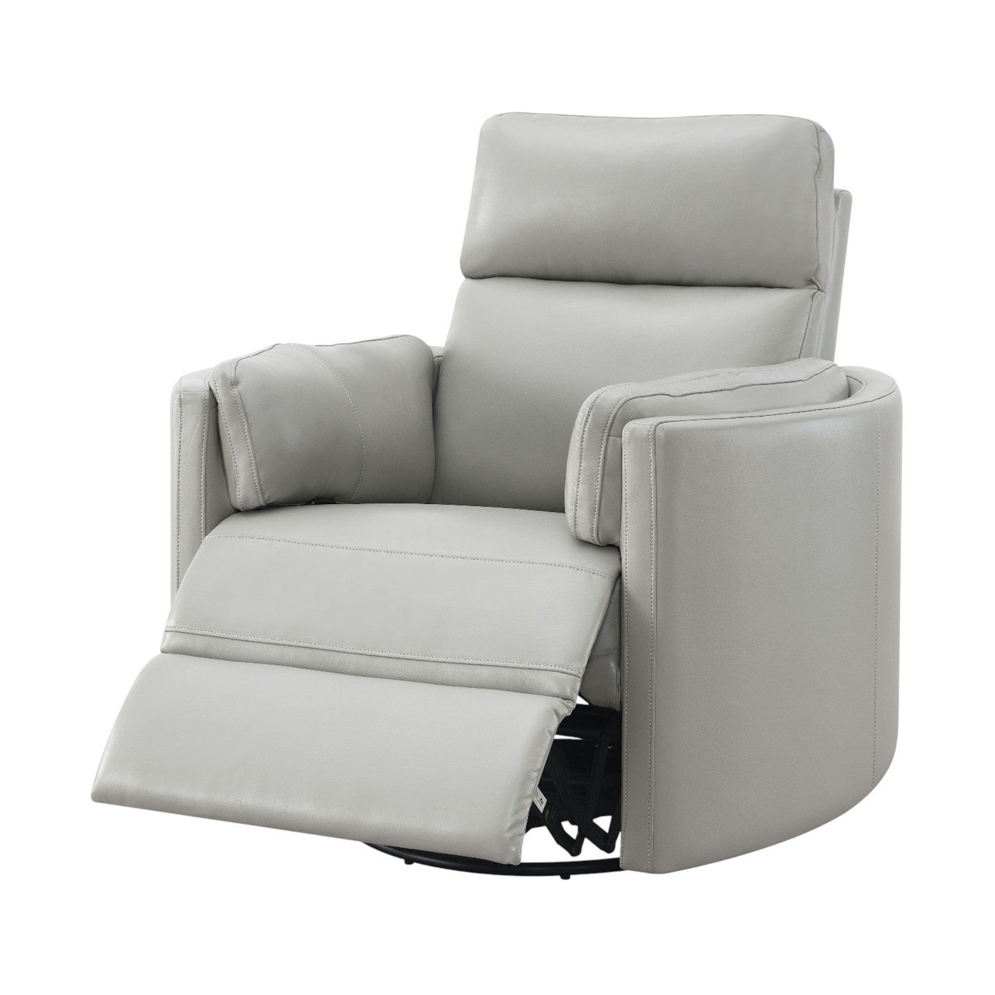 Sagen Gray Leather Aire Recliner W/Swivel & Glider - 1st Choice Furniture Direct