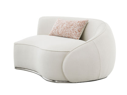 Sahara Beige Boucle Sectional Sofa W/3 Pillows - 1st Choice Furniture Direct