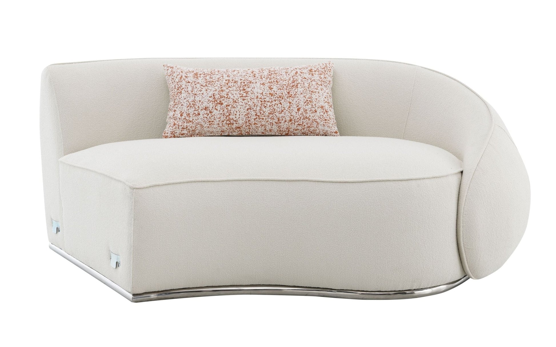 Sahara Beige Boucle Sectional Sofa W/3 Pillows - 1st Choice Furniture Direct