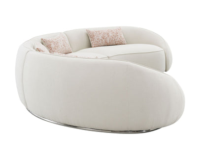 Sahara Beige Boucle Sectional Sofa W/3 Pillows - 1st Choice Furniture Direct