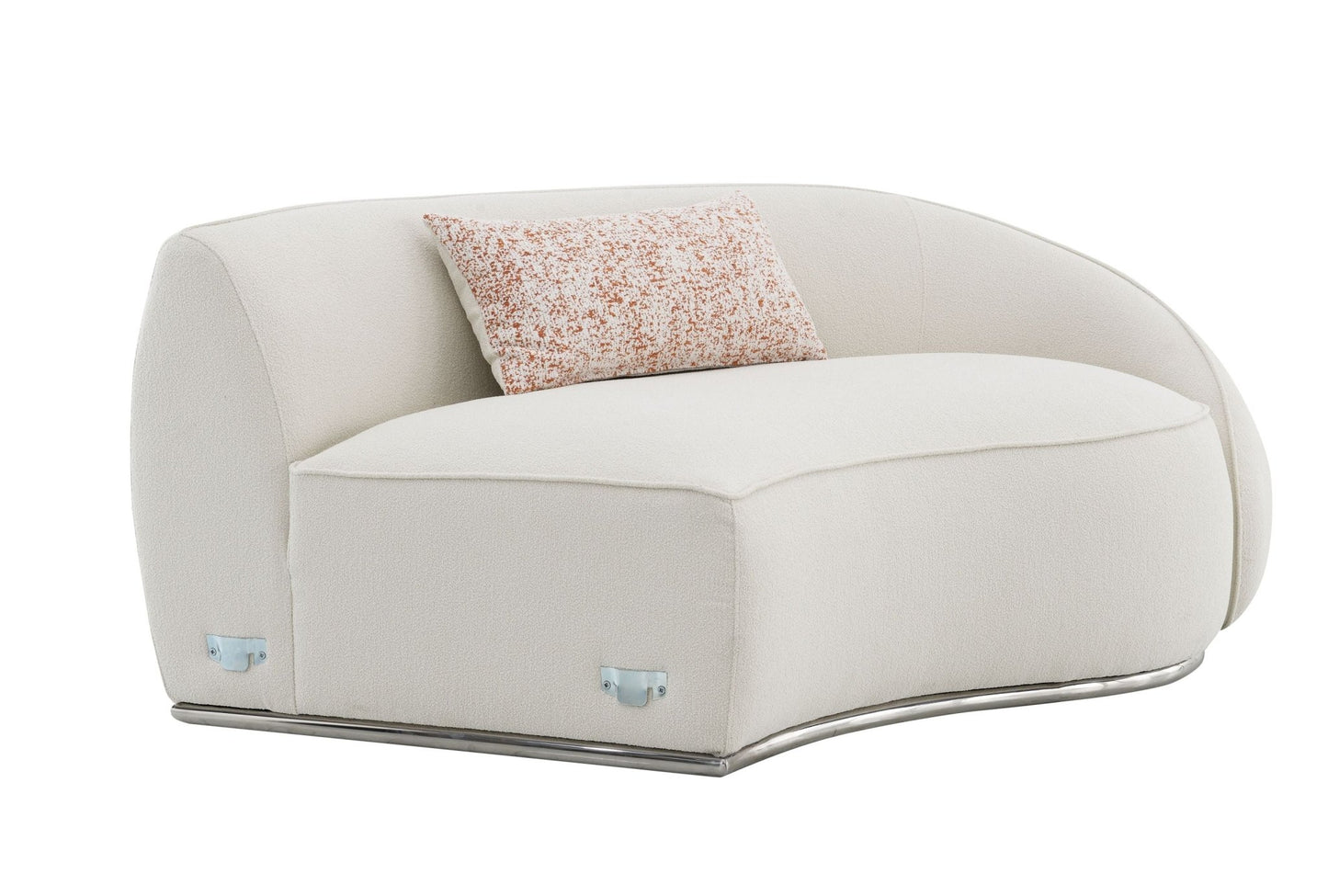 Sahara Beige Boucle Sectional Sofa W/3 Pillows - 1st Choice Furniture Direct