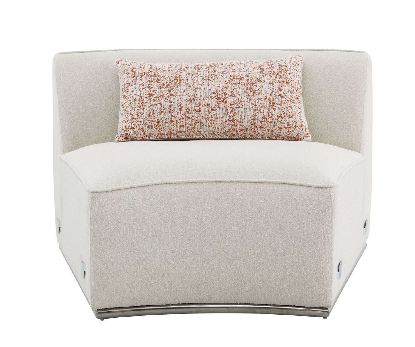 Sahara Beige Boucle Sectional Sofa W/3 Pillows - 1st Choice Furniture Direct