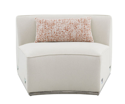 Sahara Beige Boucle Sectional Sofa W/3 Pillows - 1st Choice Furniture Direct