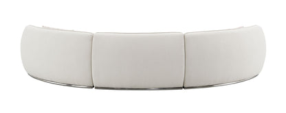 Sahara Beige Boucle Sectional Sofa W/3 Pillows - 1st Choice Furniture Direct