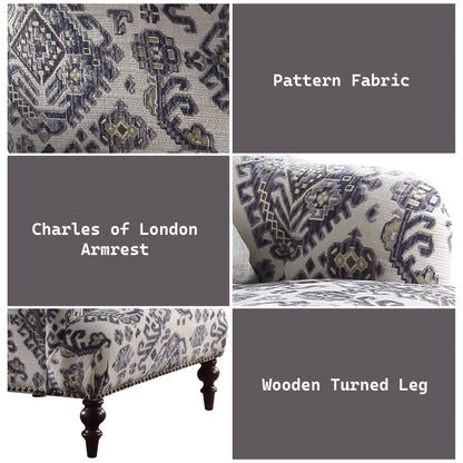 Saira Pattern Fabric Chair W/Pillow - 1st Choice Furniture Direct