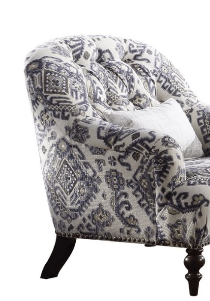 Saira Pattern Fabric Chair W/Pillow - 1st Choice Furniture Direct