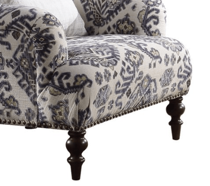 Saira Pattern Fabric Chair W/Pillow - 1st Choice Furniture Direct