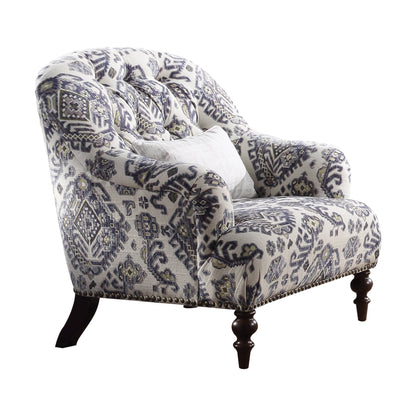 Saira Pattern Fabric Chair W/Pillow - 1st Choice Furniture Direct