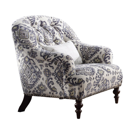 Saira Pattern Fabric Chair W/Pillow - 1st Choice Furniture Direct