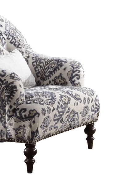 Saira Pattern Fabric Chair W/Pillow - 1st Choice Furniture Direct