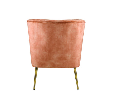 Sambell Burnt Orange Velvet Accent Chai - 1st Choice Furniture Direct