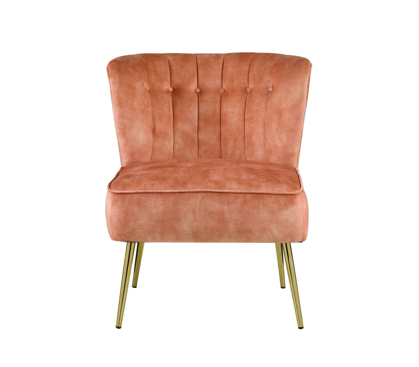 Sambell Burnt Orange Velvet Accent Chai - 1st Choice Furniture Direct