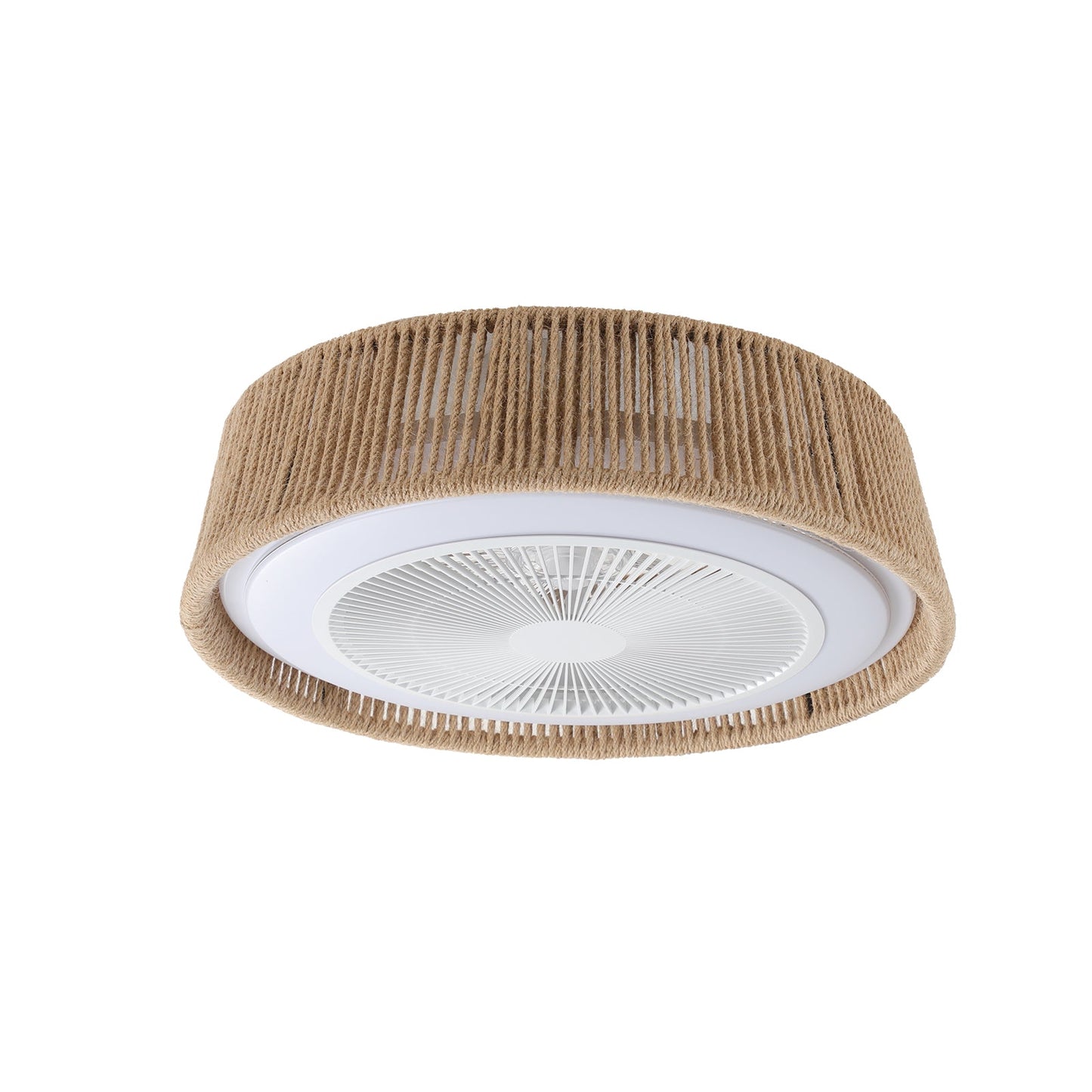 (Same as W1340137055/L10003) 21' Bohemian Braided Ceiling Fan Light, Silent Remote Control with Timing Function, Adjustable Color Temperature, Suitable for Bedroom and Living Room - 1st Choice Furniture Direct