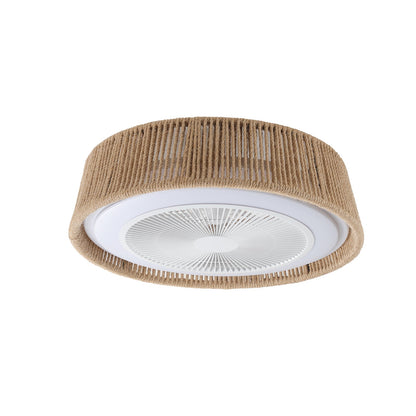 (Same as W1340137055/L10003) 21' Bohemian Braided Ceiling Fan Light, Silent Remote Control with Timing Function, Adjustable Color Temperature, Suitable for Bedroom and Living Room - 1st Choice Furniture Direct