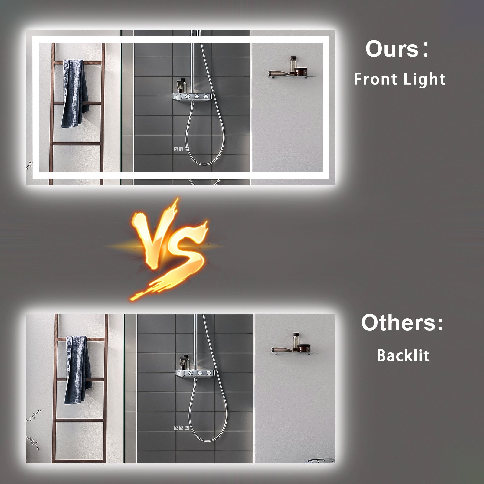 (Same as W134070942/L4004) 72'×36' LED Mirror Light Bathroom,anti - Fog & Dimming Led Bathroom Vanity Mirror - 1st Choice Furniture Direct