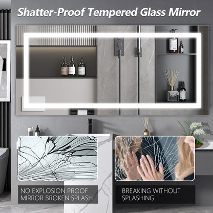 (Same as W134070942/L4004) 72'×36' LED Mirror Light Bathroom,anti - Fog & Dimming Led Bathroom Vanity Mirror - 1st Choice Furniture Direct