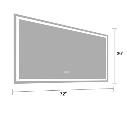(Same as W134070942/L4004) 72'×36' LED Mirror Light Bathroom,anti - Fog & Dimming Led Bathroom Vanity Mirror - 1st Choice Furniture Direct