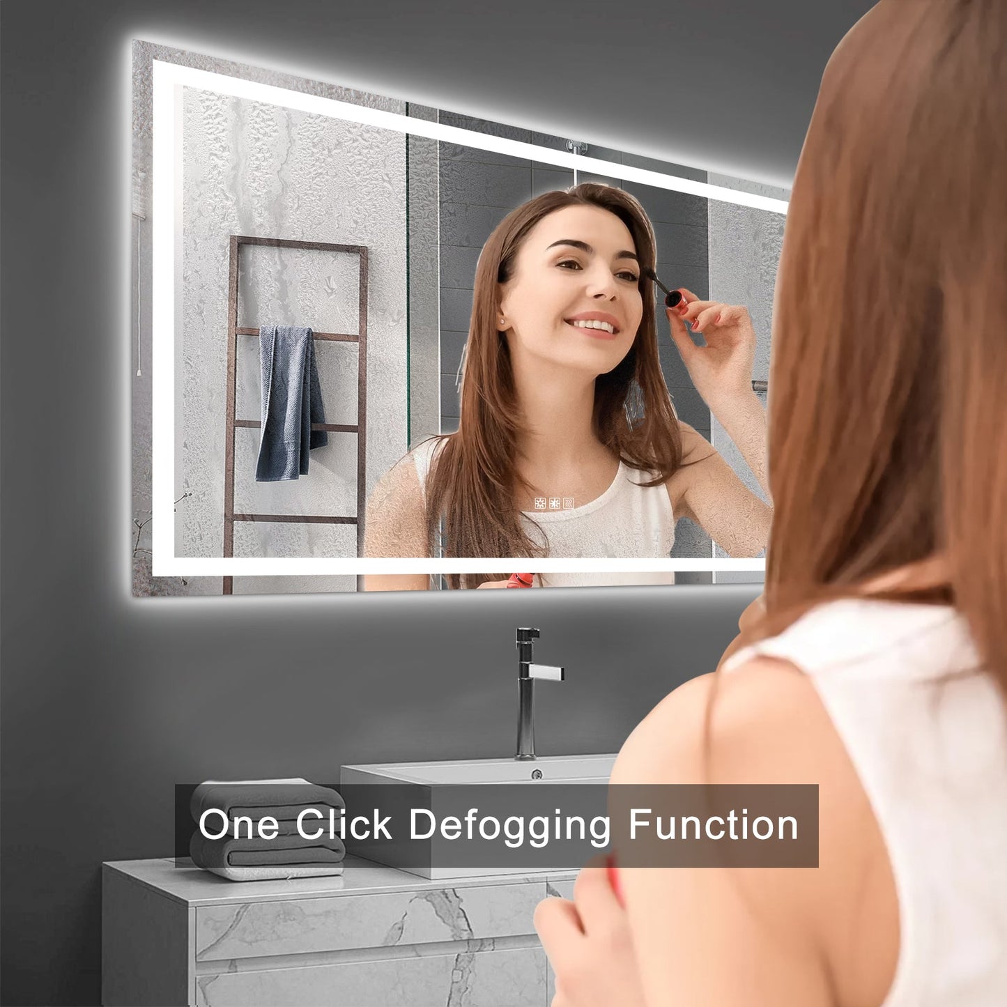 (Same as W134070942/L4004) 72'×36' LED Mirror Light Bathroom,anti - Fog & Dimming Led Bathroom Vanity Mirror - 1st Choice Furniture Direct