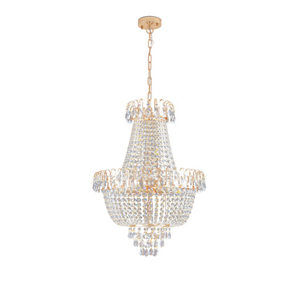 (Same as W1340P143189)Gold Crystal Chandeliers,Large Contemporary Luxury Ceiling Lighting for Living Room Dining Room Bedroom Hallway (Without Bulb) - 1st Choice Furniture Direct
