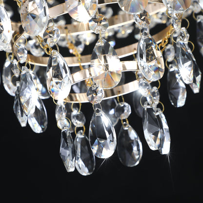 (Same as W1340P143189)Gold Crystal Chandeliers,Large Contemporary Luxury Ceiling Lighting for Living Room Dining Room Bedroom Hallway (Without Bulb) - 1st Choice Furniture Direct