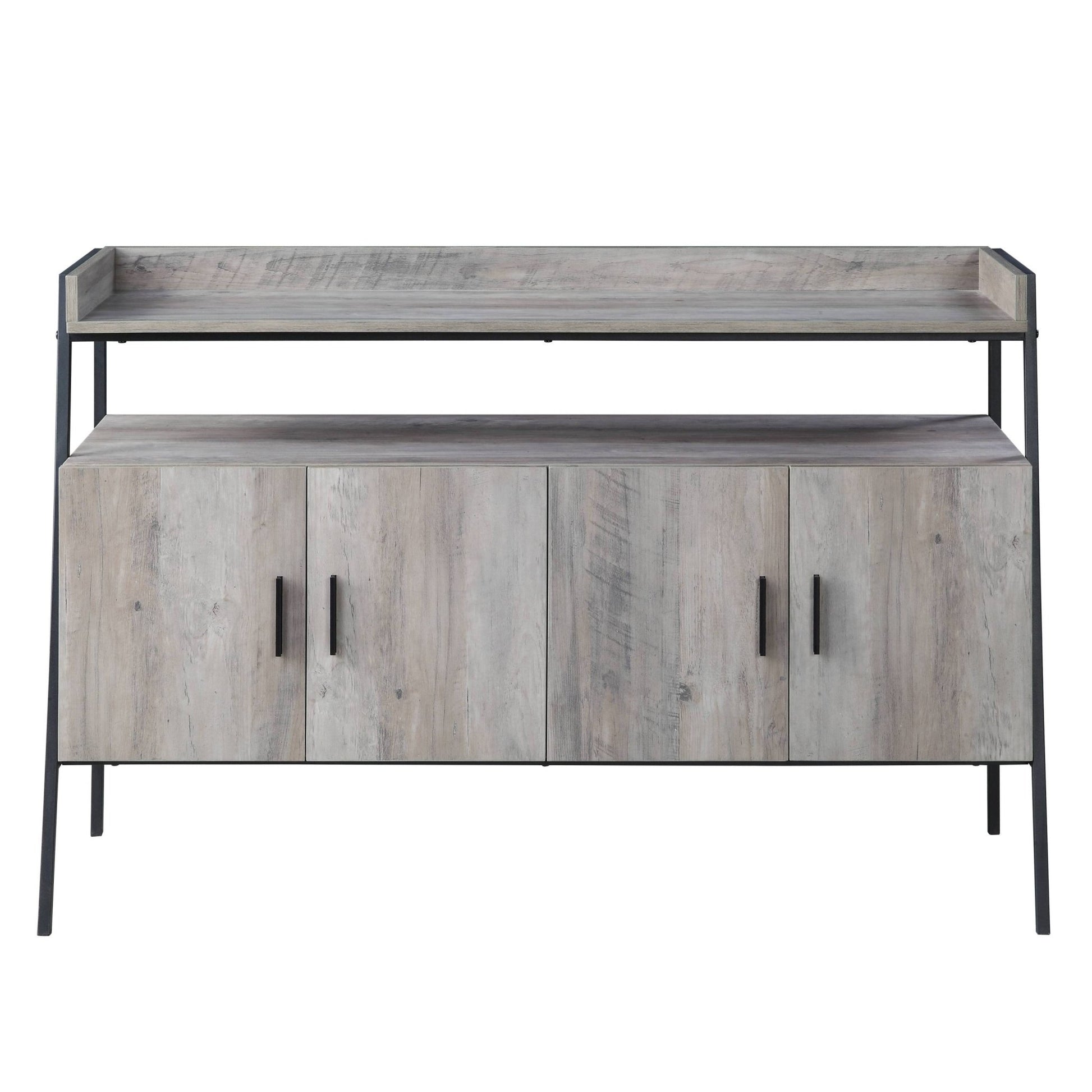 Samiya Gray Oak & Black Finish TV Stand - 1st Choice Furniture Direct