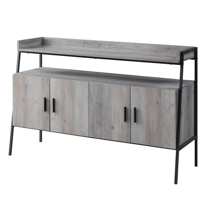 Samiya Gray Oak & Black Finish TV Stand - 1st Choice Furniture Direct