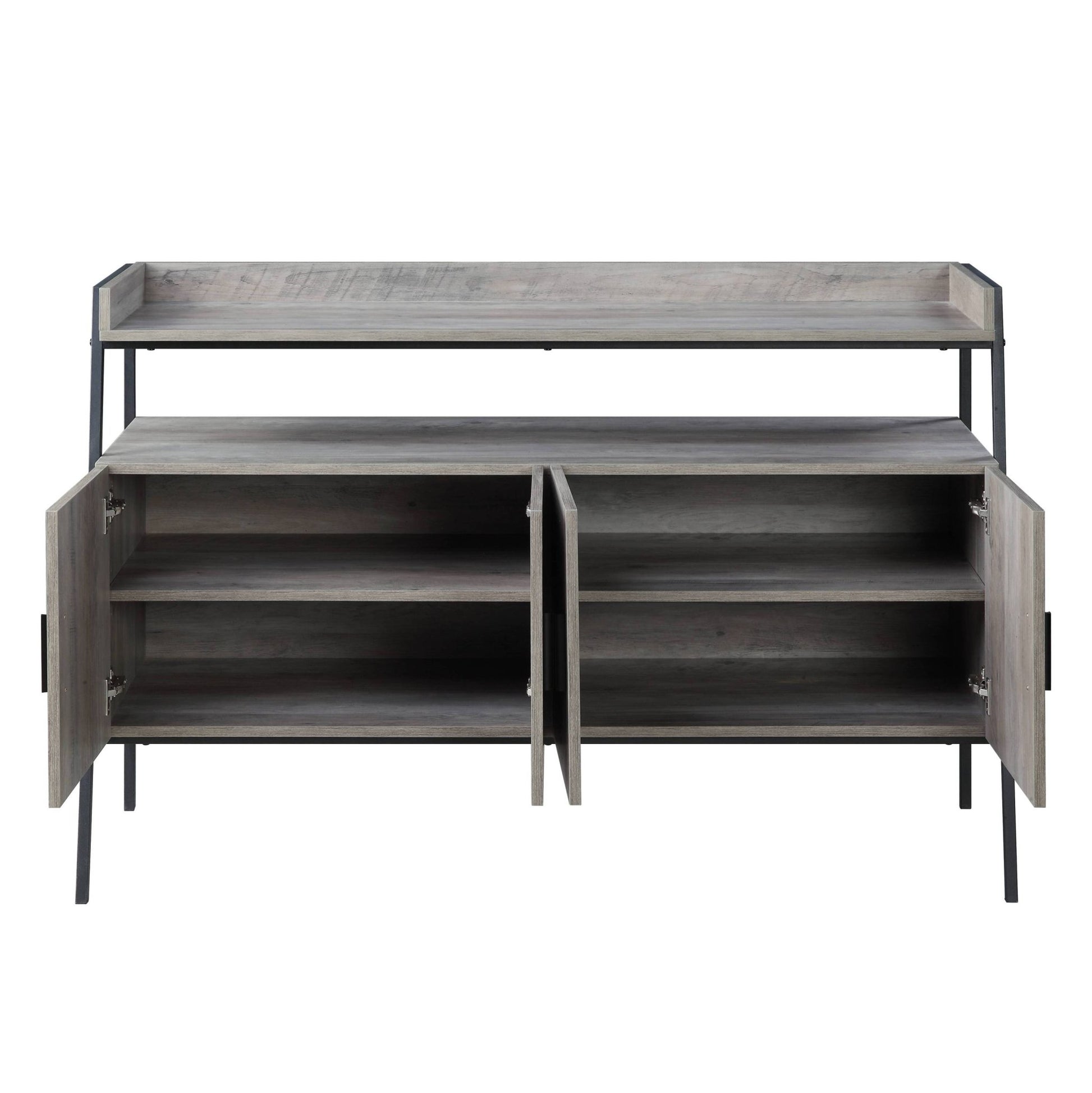 Samiya Gray Oak & Black Finish TV Stand - 1st Choice Furniture Direct