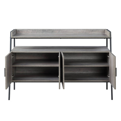 Samiya Gray Oak & Black Finish TV Stand - 1st Choice Furniture Direct