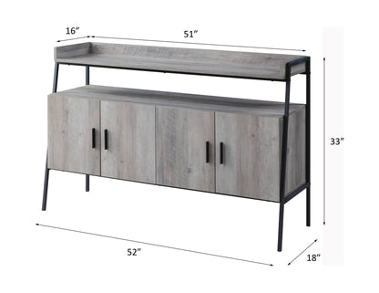Samiya Gray Oak & Black Finish TV Stand - 1st Choice Furniture Direct