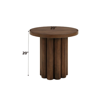 Sanat Brown Finish End Table (Assembled) - 1st Choice Furniture Direct