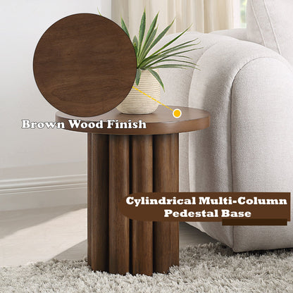 Sanat Brown Finish End Table (Assembled) - 1st Choice Furniture Direct