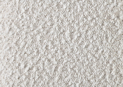 Sandro White Boucle & Walnut Finish EK Bed - 1st Choice Furniture Direct