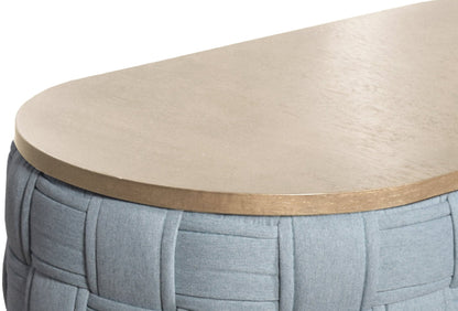 Saree Light Teal Chenille Coffee Table - 1st Choice Furniture Direct