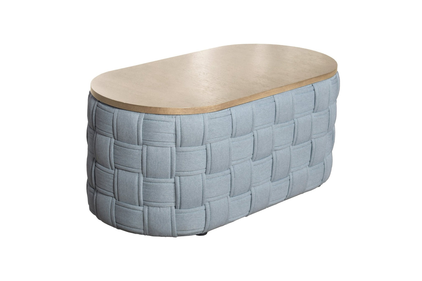 Saree Light Teal Chenille Coffee Table - 1st Choice Furniture Direct