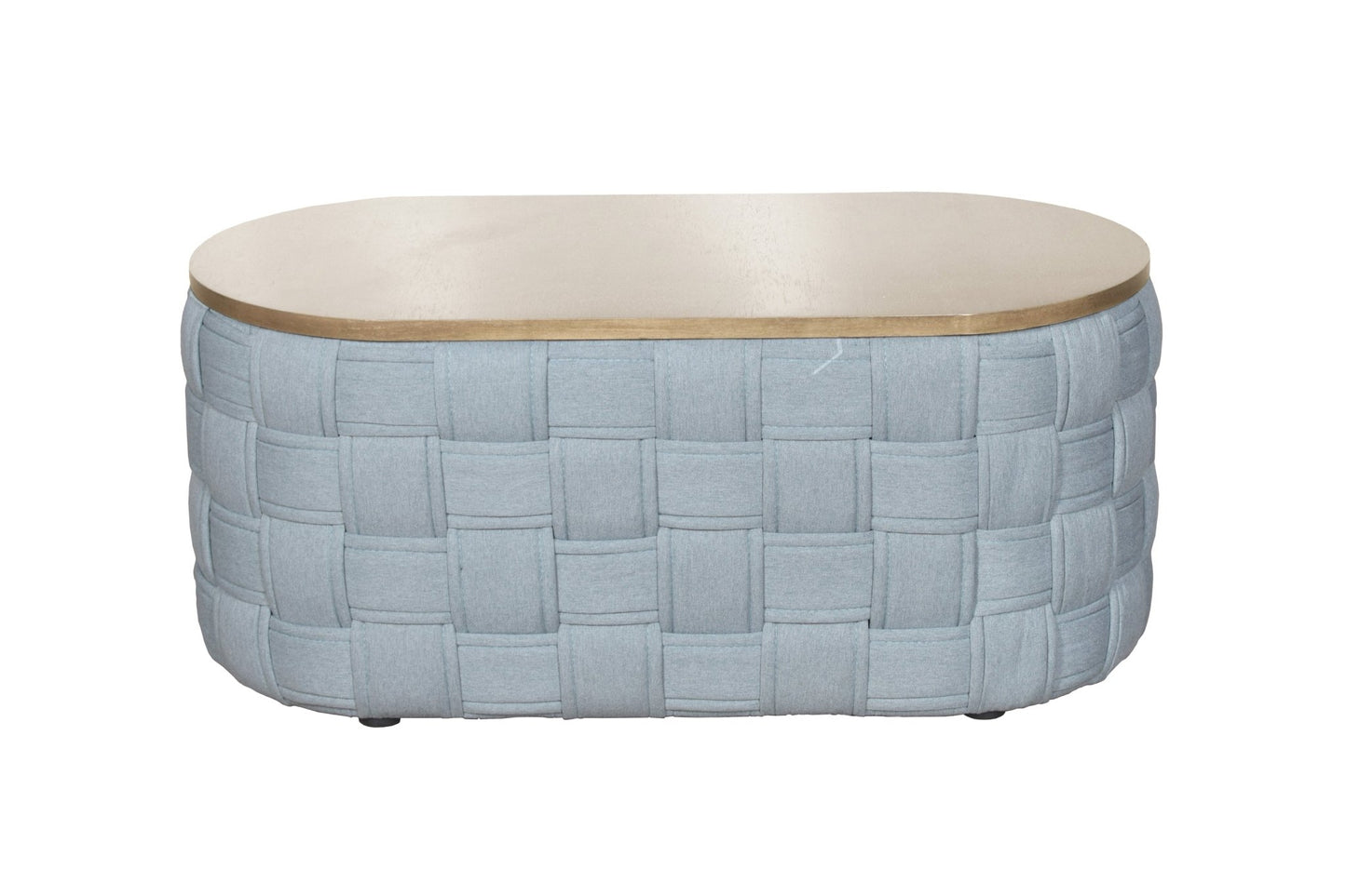 Saree Light Teal Chenille Coffee Table - 1st Choice Furniture Direct