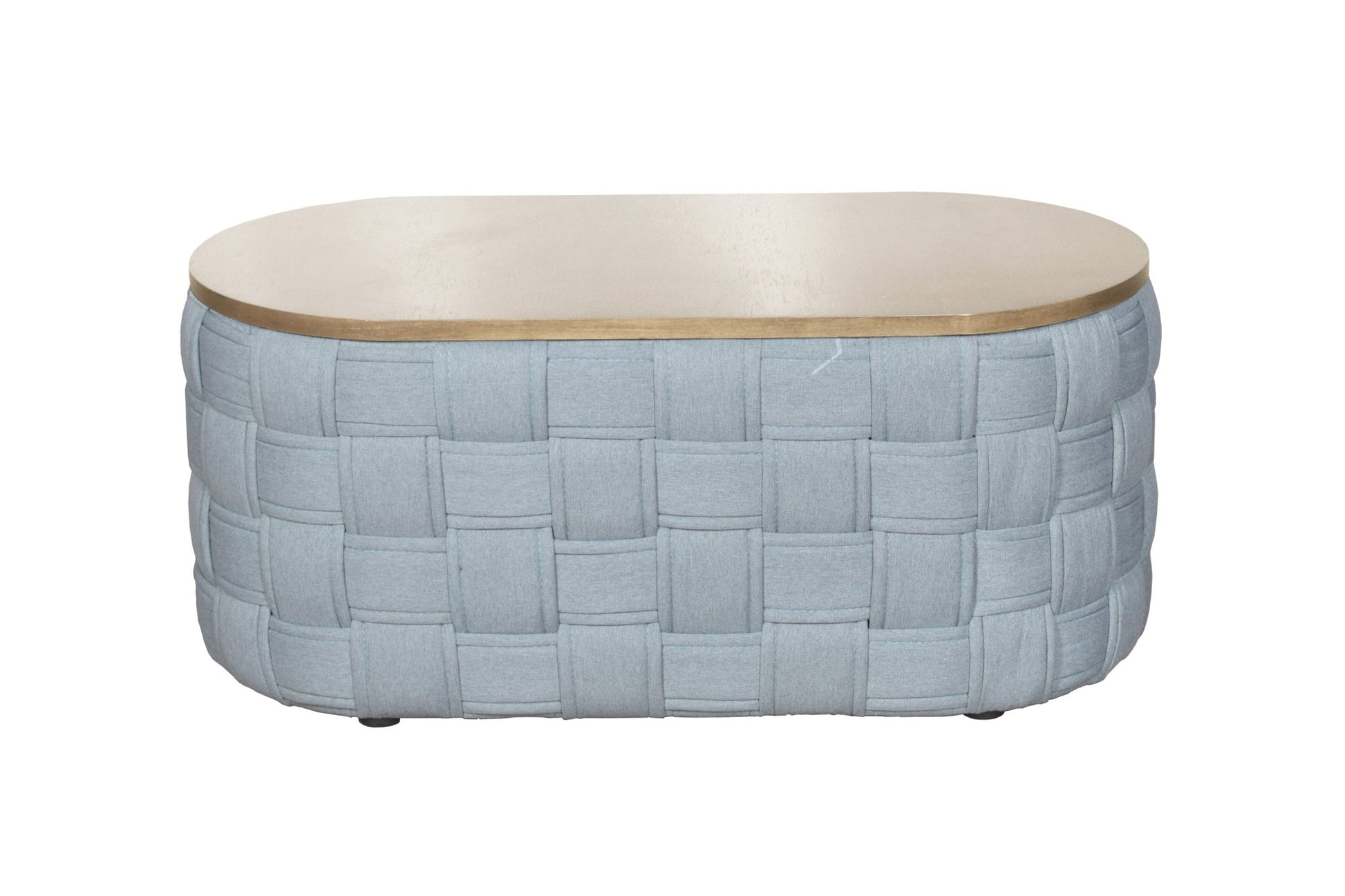 Saree Light Teal Chenille Coffee Table - 1st Choice Furniture Direct